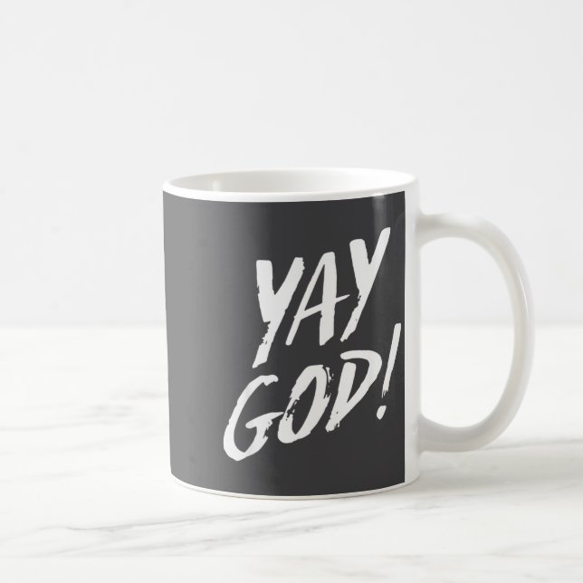 Funny Yay God Graphic Jesus Christian Religion Gif Kaffemugg (Höger)