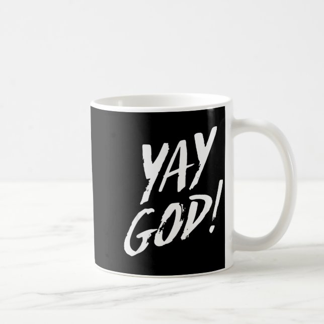 Funny Yay God Graphic Jesus Christian Religion Gif Kaffemugg (Höger)