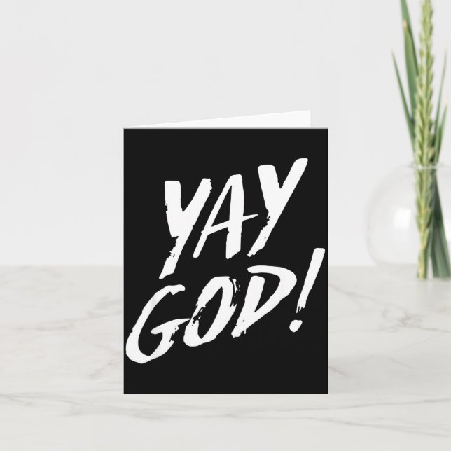 Funny Yay God Graphic Jesus Christian Religion Gif Kort (Framsida)