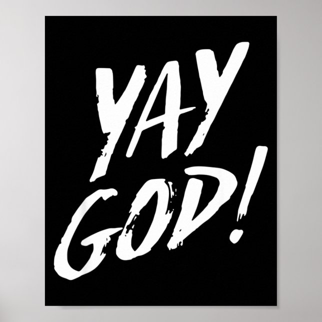 Funny Yay God Graphic Jesus Christian Religion Gif Poster (Framsidan)