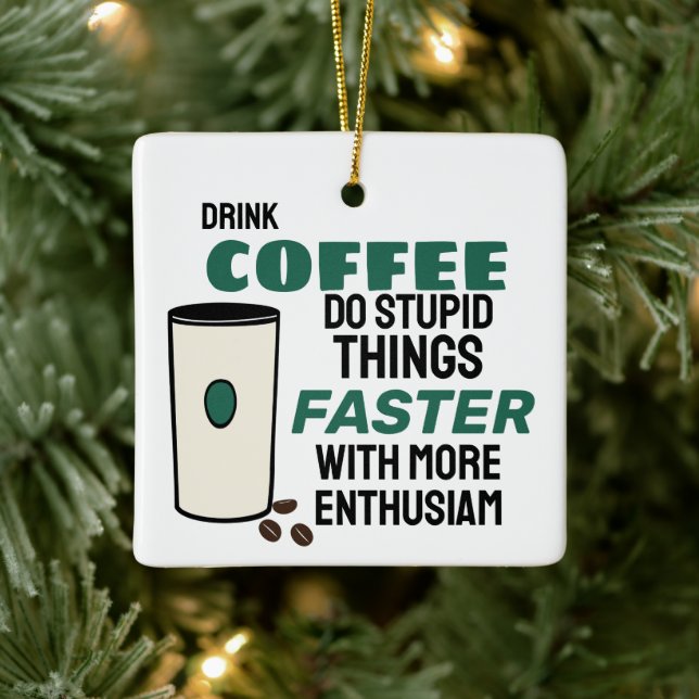 Funny Year Coffee Christmas Ornament (Träd)