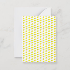 Funny Yellow Birds Doodle Anteckningskort
