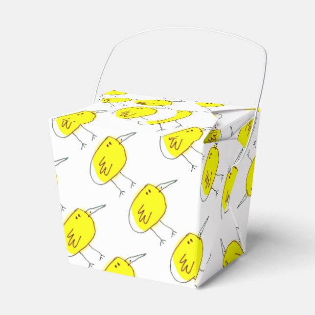 Funny Yellow Cartoon Birds Doodle Drawing  Presentaskar (Framsidan Sidan)