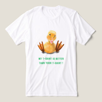 Funny Yellow Duck and Catchy Text T Shirt