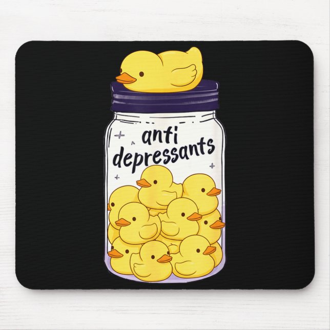 Funny Yellow Duck Anti Depressant Jar Zoo Boys Gir Musmatta (Framsidan)