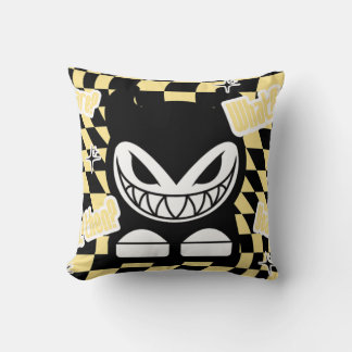 Funny Yellow Labubou-Inspired Kudde