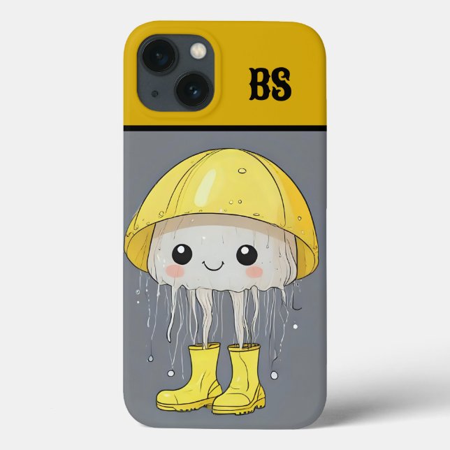 Funny Yellyfish in Rain Boots - Beach Humor (Baksida)