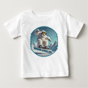 Funny Yeti Legend Snowboarding Winter Äventyr T Shirt