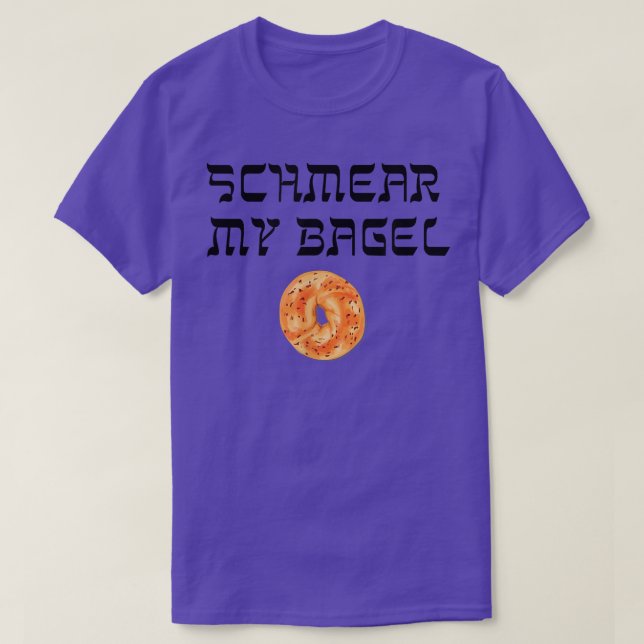 Funny Yiddisdisk Schmear My Bagel Tee Jewish Humor (Design framsida)