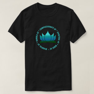 Funny Yoga ’AF’ Blue Ombre Lotus T Shirt