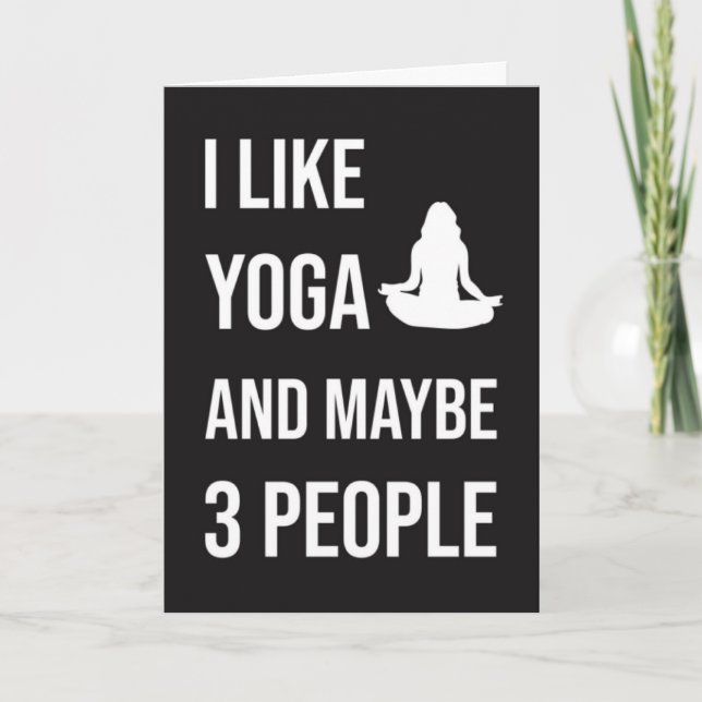 Funny Yoga Cards Meditation Peace Kort (Framsida)