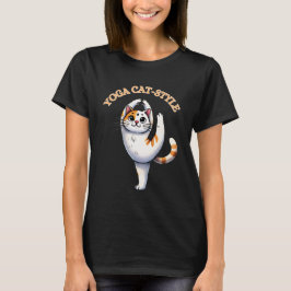 Funny Yoga Cat Stil T Shirt