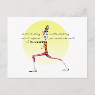 Funny Yoga humor-vykort som passar för framtagning Vykort