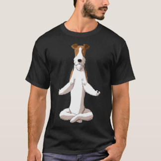 Funny Yoga Hund Wire Fo Terrier T Shirt