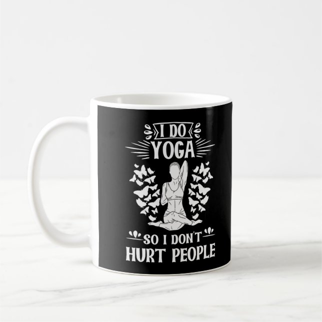 Funny Yoga Instructor Girls Yoga Meditation Humor Kaffemugg (Vänster)