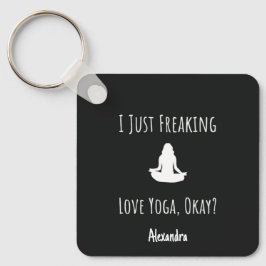 Funny Yoga Lover Keychain For Her Women Yogi Nyckelring