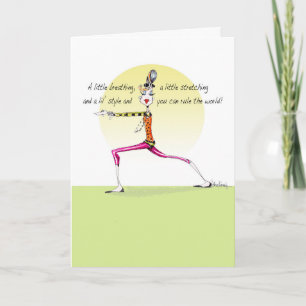 Funny Yoga Pose-födelsedagskort Kort