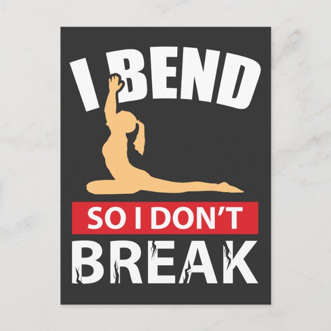 Funny Yoga Say Vykort (Framsida)