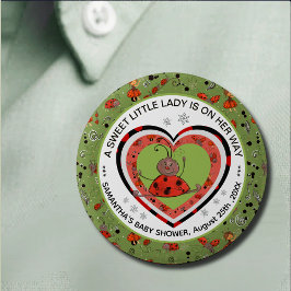 Funny Yoga Stretch Ladybug Heart Baby Shower Knapp