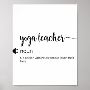 Funny Yoga Teacher-definition Poster