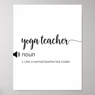 Funny Yoga Teacher-definition Poster