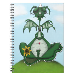 Funny Yogi Dragon Painting Anteckningsbok