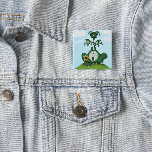 Funny Yogi Dragon Painting Knapp (In Situ)