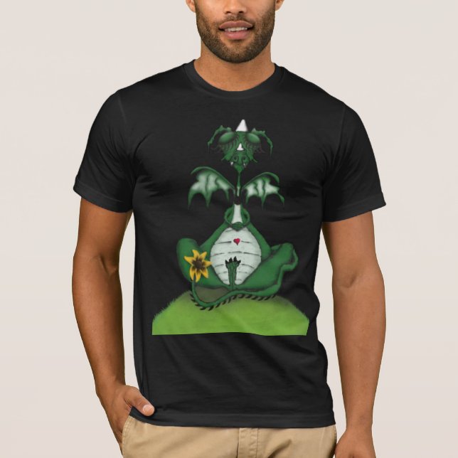 Funny Yogi Dragon Painting T Shirt (Framsida)
