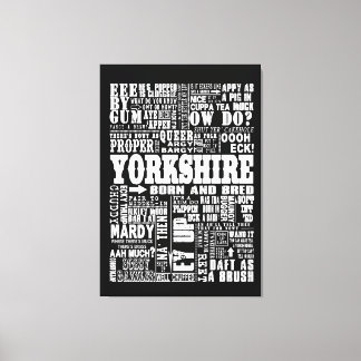 Funny Yorkshire Ord black and white canvas