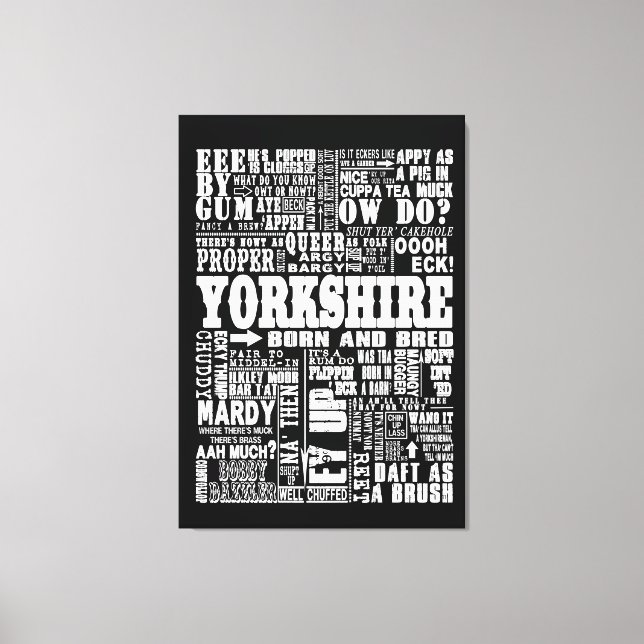 Funny Yorkshire Ord black and white canvas (Framsida)