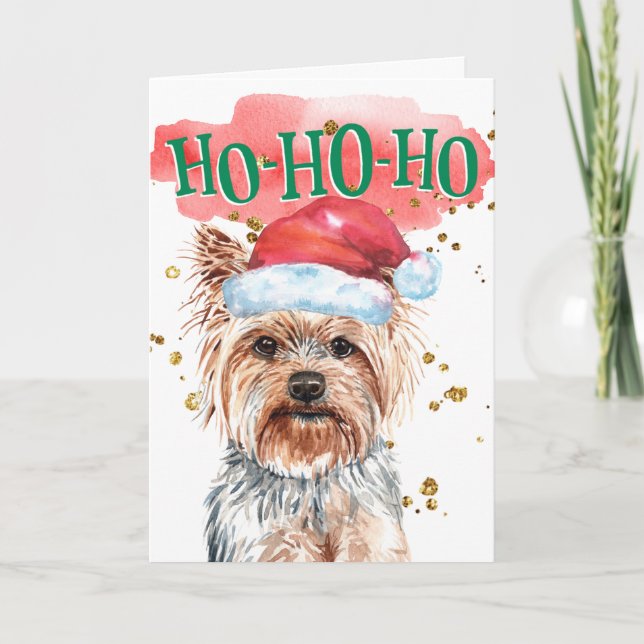 Funny Yorkshire skräcker Santa hatyappy howlidays Helgkort (Framsida)