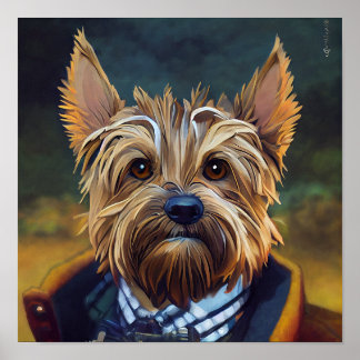 Funny Yorkshire Terrier Anthropomorphic Hund Art Poster