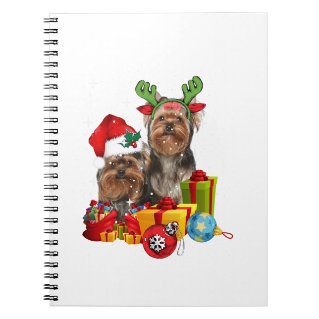 Funny Yorkshire Terrier christmas Anteckningsbok (Framsidan)