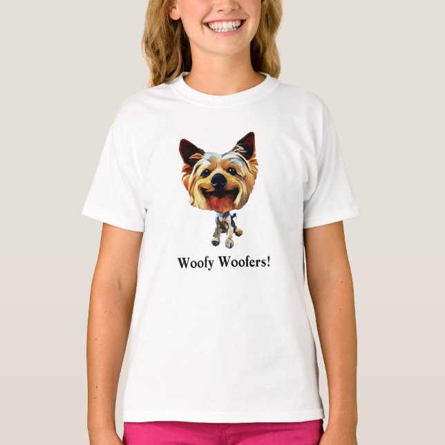 Funny Yorkshire Terrier Girls T-Shirt (Framsida)