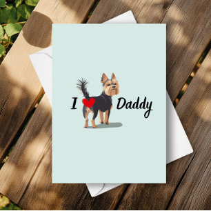 Funny Yorkshire Terrier Hund Bum Butt Fars dag Kort