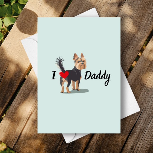 Funny Yorkshire Terrier Hund Bum Butt Fars dag Kort (Skapare uppladdad)