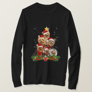 Funny Yorkshire Terrier Hund Julgran T Shirt