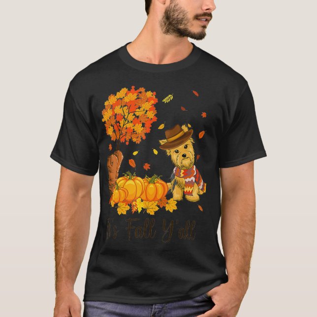 Funny Yorkshire Terrier Yorkie Hund umn its T Shirt (Framsida)