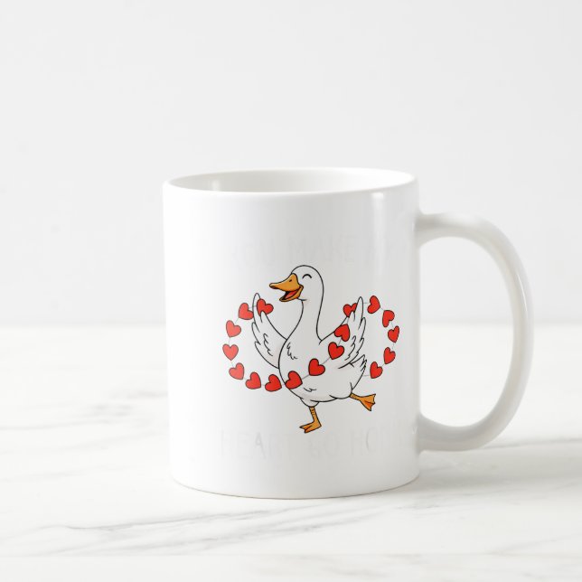 Funny You Make My Heart Go Honk Silly Goose Valent Kaffemugg (Höger)