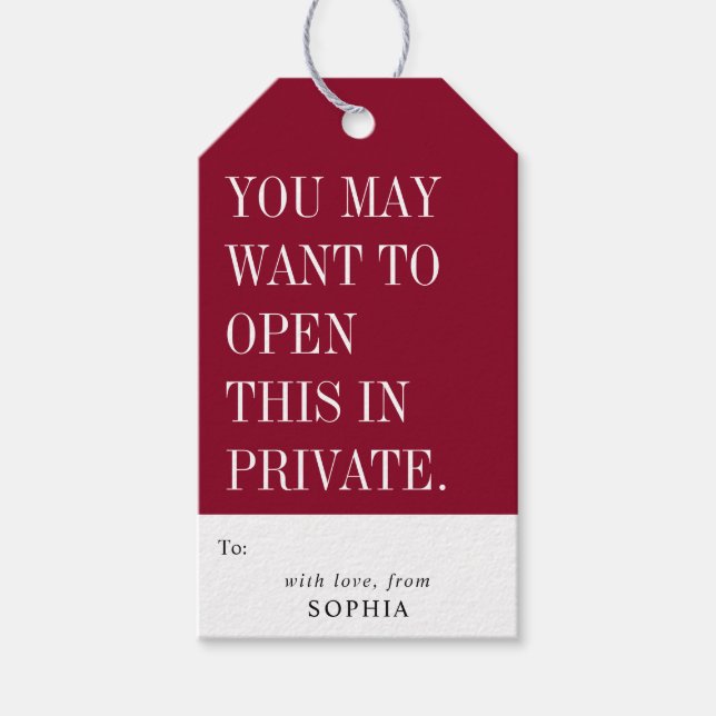 Funny You May Want To Open This In Private Presentetikett (Framsidan)