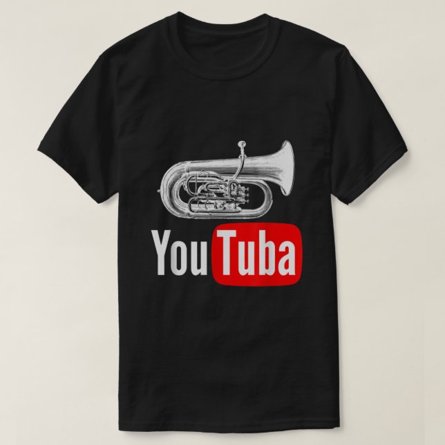 Funny You Tuba Marching Band  T Shirt (Design framsida)