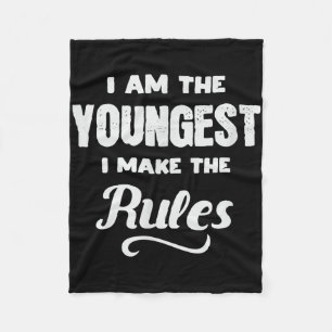 Funny Youngest Child Brother Family Matching Gift Fleecefilt
