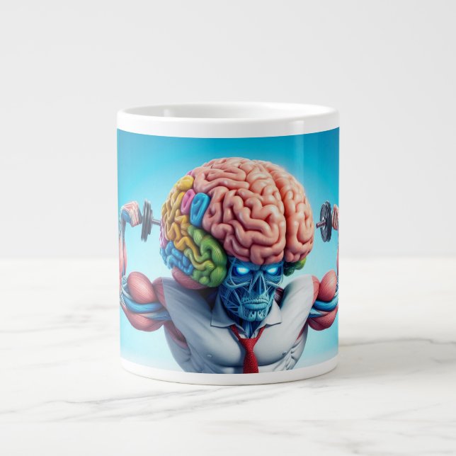 Funny Your Brain Is Like a Muscle Jumbo Mugg (Framsidan)
