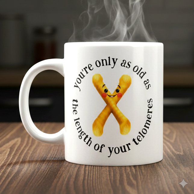Funny You're Only as Old as the Length of ... Jumbo Mugg (Funny You're Only as Old as the Length of Your Telomeres Mug Cover Photo)