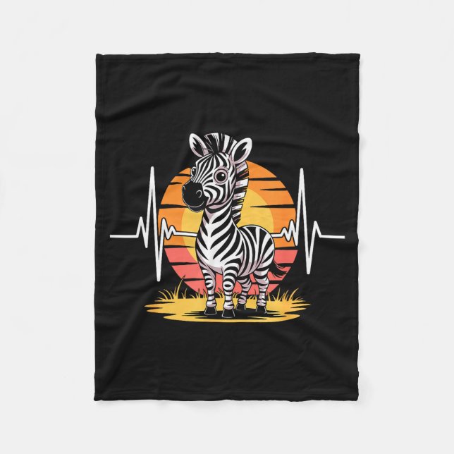 Funny Zebra Art For Men Women Kids Zebra Animal Pr Fleecefilt (Framsidan)