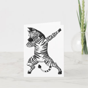 Funny Zebra Dab Dabbing Zoo Afrika Safari Animal L Kort