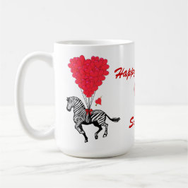 Funny zebra kärlek Valentines Mugg