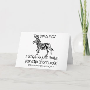Funny zebra-studie Birthday Card Kort