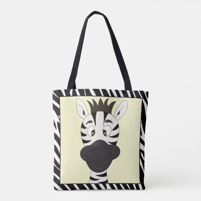 Funny zebra-tecknad tygkasse (Baksida)
