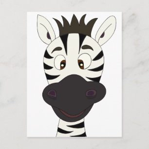 Funny zebra-tecknader vykort